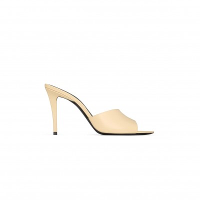 YSL ROMY MULES IN SMOOTH LEATHER 806669AACSQ9928